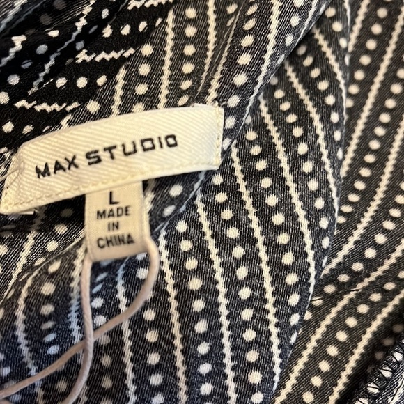 Sleeveless jumpsuit by Max Studio, black and white with pockets, large, new - Picture 8 of 14